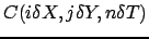 $ C(i\delta X,
j\delta Y, n\delta T)$