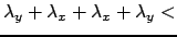 $\displaystyle \lambda_y + \lambda_x + \lambda_x + \lambda_y <$